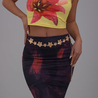 Thumbnail for Trendy Gold Silver Plated Flower Waist Chain - ArtGalleryZen
