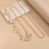 Thumbnail for Trendy Gold Silver Plated Flower Waist Chain