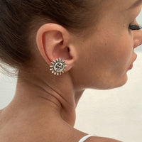 Thumbnail for Trendy Gold Silver Plated Sun Ear Cuff Earring - ArtGalleryZen