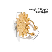 Thumbnail for Trendy Gold Silver Plated Sun Ear Cuff Earring - ArtGalleryZen