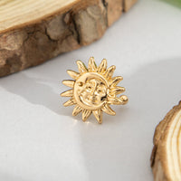 Thumbnail for Trendy Gold Silver Plated Sun Ear Cuff Earring - ArtGalleryZen