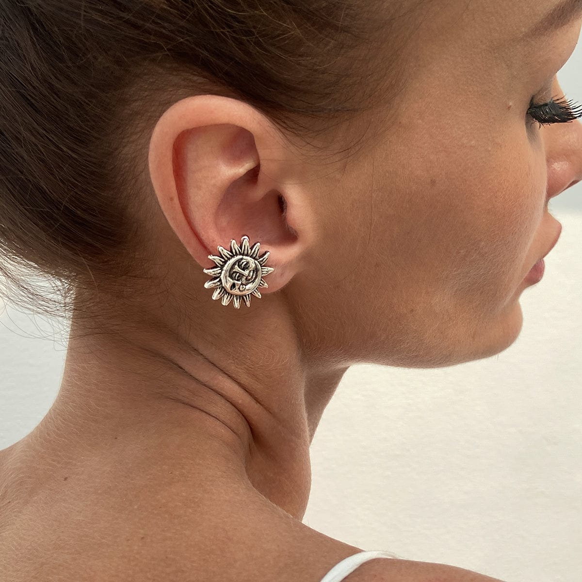 Trendy Gold Silver Plated Sun Ear Cuff Earring