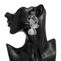 Thumbnail for Trendy Gold Silver Tone Ginkgo Leaf Charm Hoop Earrings - ArtGalleryZen