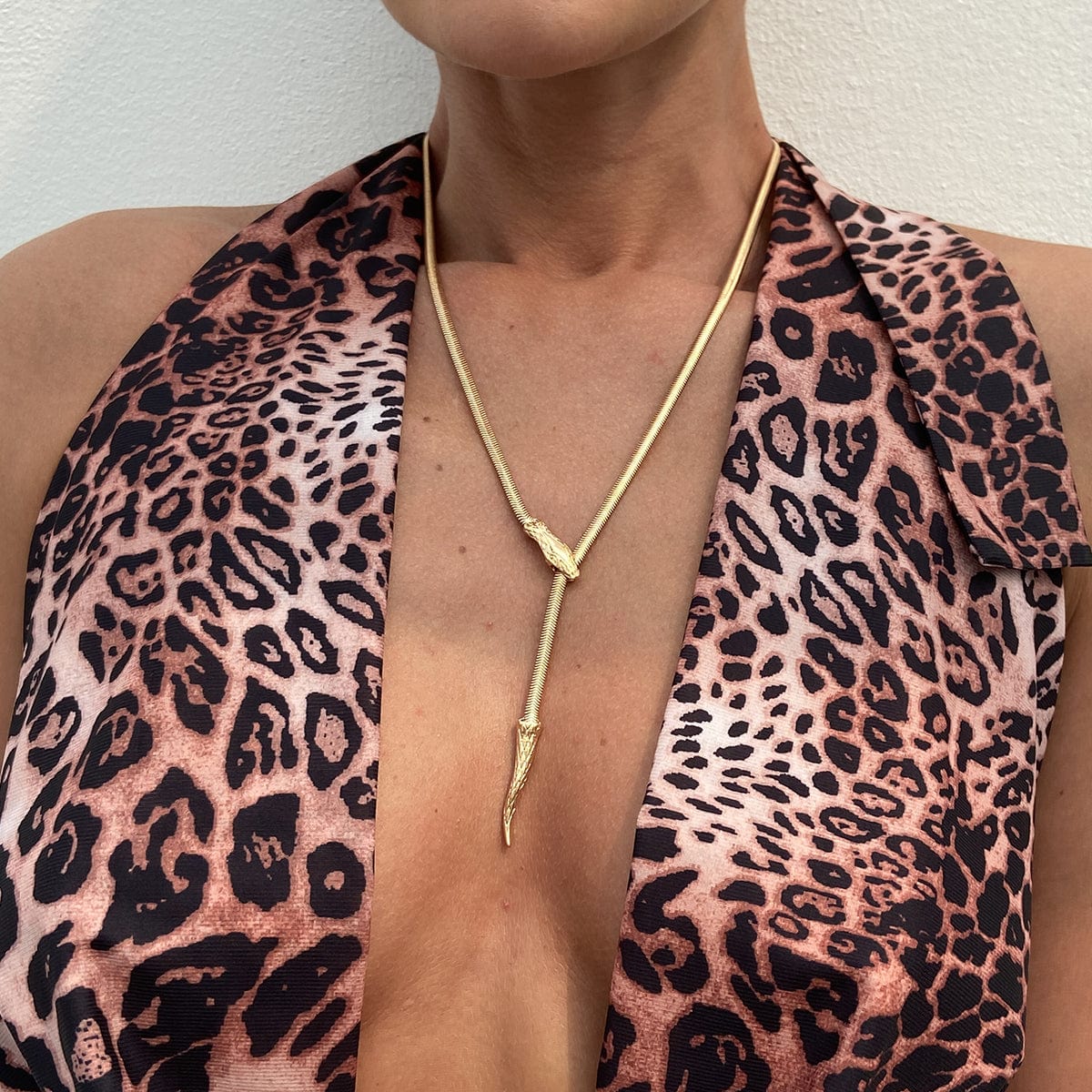 Trendy Gold Silver Tone Snake Adjustable Necklace - ArtGalleryZen