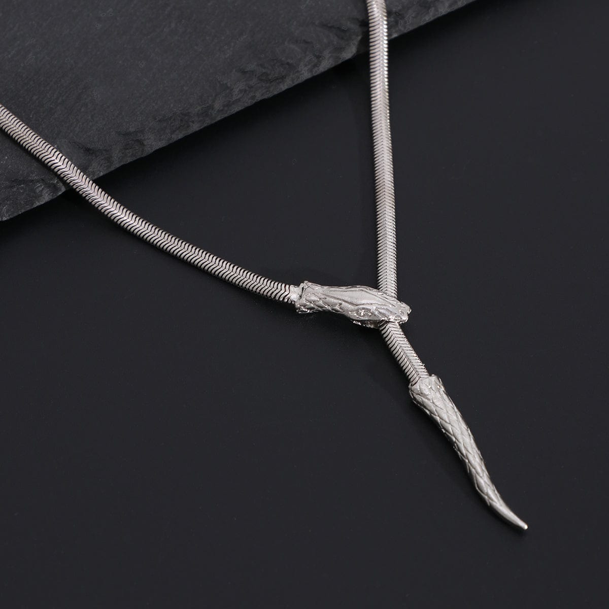 Trendy Gold Silver Tone Snake Adjustable Necklace - ArtGalleryZen