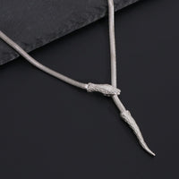 Thumbnail for Trendy Gold Silver Tone Snake Adjustable Necklace - ArtGalleryZen