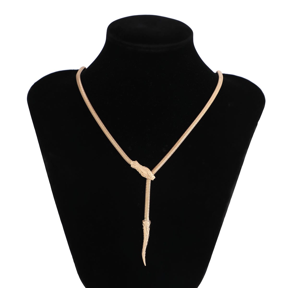 Trendy Gold Silver Tone Snake Adjustable Necklace - ArtGalleryZen