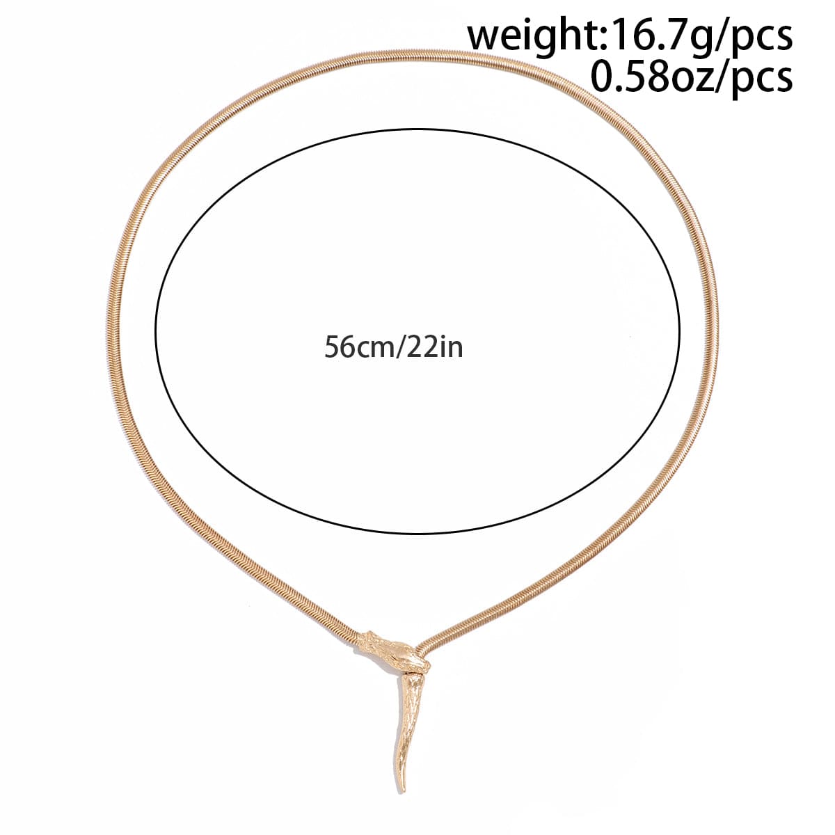Trendy Gold Silver Tone Snake Adjustable Necklace - ArtGalleryZen