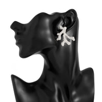 Thumbnail for Trendy Gold Silver Tone Textured Coral Earrings - ArtGalleryZen