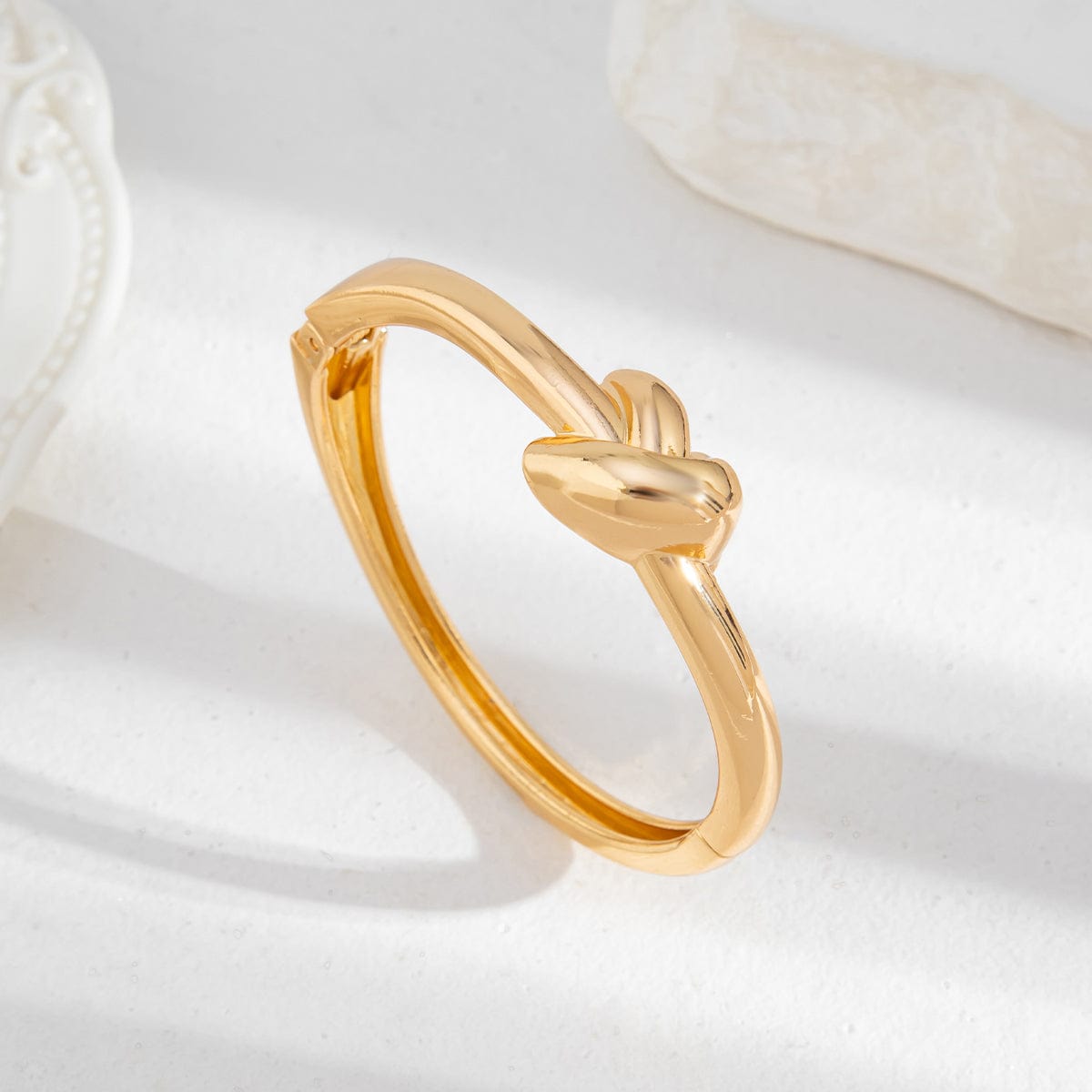 Trendy Gold Silver Tone Water Ripple Bangle Bracelet Set - ArtGalleryZen