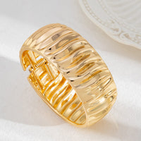Thumbnail for Trendy Gold Silver Tone Water Ripple Bangle Bracelet Set - ArtGalleryZen