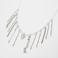 Thumbnail for Trendy Heart Chain Tassel Crystal Choker Necklace - ArtGalleryZen