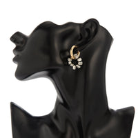 Thumbnail for Trendy Heart Irregular Beaded Dangle Huggie Hoop Earrings - ArtGalleryZen