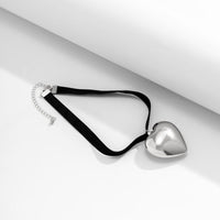 Thumbnail for Trendy Heart Pendant Velvet Collar Choker Necklace - ArtGalleryZen
