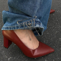 Thumbnail for Trendy Heart Tassel Chain Trouser Pin - ArtGalleryZen