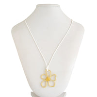 Thumbnail for Trendy Hollow Flower Pendant Wax Cord String Necklace - ArtGalleryZen
