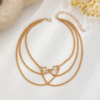 Thumbnail for Trendy Hollow Star Layering Curb Arm Chain - ArtGalleryZen