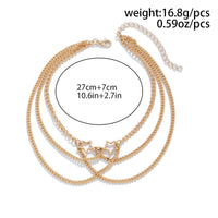 Thumbnail for Trendy Hollow Star Layering Curb Arm Chain - ArtGalleryZen