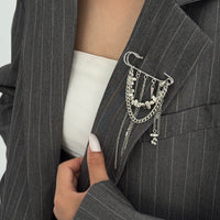 Thumbnail for Trendy Irregular Beaded Tassel Pin Brooch - ArtGalleryZen