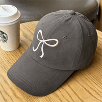 Thumbnail for Trendy Korean Embroidered Bowknot Adjustable Baseball Cap - ArtGalleryZen