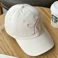 Thumbnail for Trendy Korean Embroidered Bowknot Adjustable Baseball Cap - ArtGalleryZen