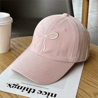 Thumbnail for Trendy Korean Embroidered Bowknot Adjustable Baseball Cap - ArtGalleryZen
