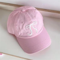 Thumbnail for Trendy Korean Embroidered Bowknot Adjustable Baseball Cap