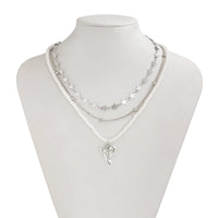 Thumbnail for Trendy Layered Bowknot Charm Star Pearl Chain Necklace Set