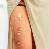 Thumbnail for Trendy Layered Butterfly Charm Elastic Thigh Leg Chain