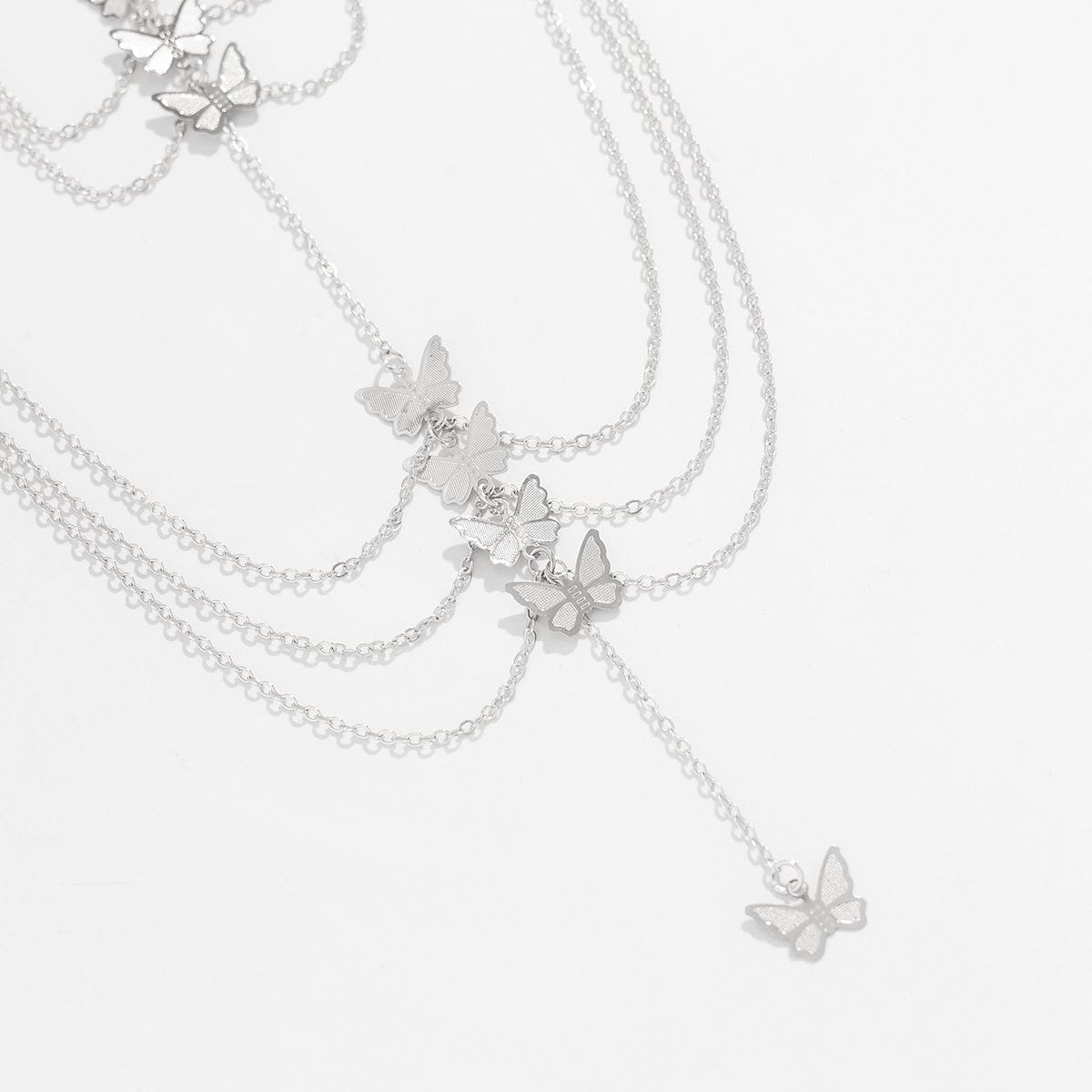 Trendy Layered Butterfly Charm Elastic Thigh Leg Chain