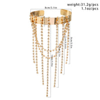 Thumbnail for Trendy Layered CZ Inlaid Box Chain Tassel Arm Cuff