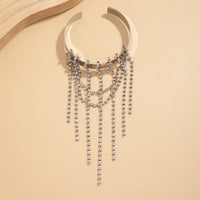 Thumbnail for Trendy Layered CZ Inlaid Box Chain Tassel Arm Cuff