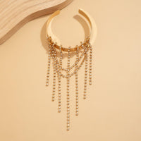 Thumbnail for Trendy Layered CZ Inlaid Box Chain Tassel Arm Cuff