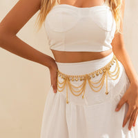 Thumbnail for Trendy Layered Heart Star Butterfly Ball Tassel Curb Waist Chain - ArtGalleryZen