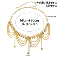 Thumbnail for Trendy Layered Heart Star Butterfly Ball Tassel Curb Waist Chain