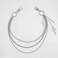 Thumbnail for Trendy Layered Hollow Cross Pendant Trouser Chain - ArtGalleryZen
