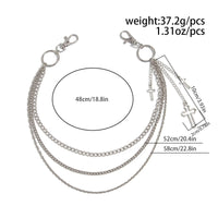 Thumbnail for Trendy Layered Hollow Cross Pendant Trouser Chain - ArtGalleryZen