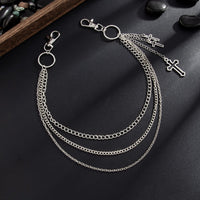 Thumbnail for Trendy Layered Hollow Cross Pendant Trouser Chain - ArtGalleryZen