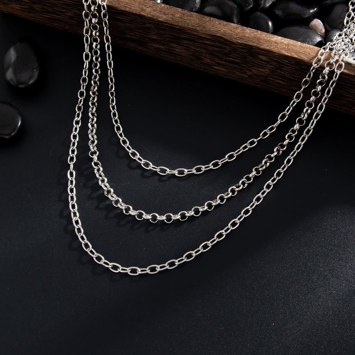 Trendy Layered Hollow Star Pendant Trouser Chain - ArtGalleryZen