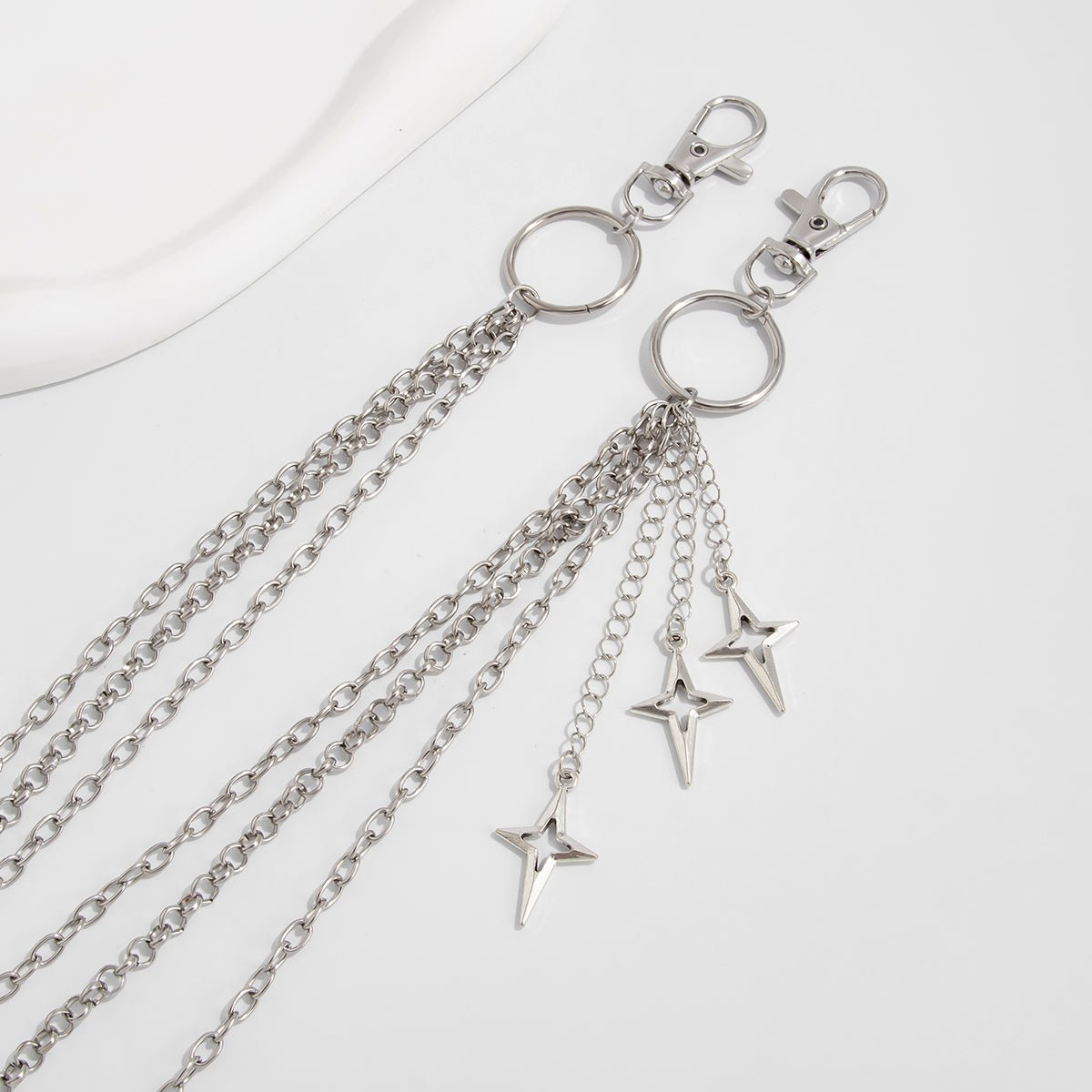 Trendy Layered Hollow Star Pendant Trouser Chain - ArtGalleryZen