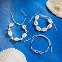 Thumbnail for Trendy Layered Infinity Starfish Shell Bracelet Set - ArtGalleryZen