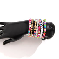 Thumbnail for Trendy Layered Polymer Clay Star Love Pearl Chain Stackable Bracelet Set - ArtGalleryZen