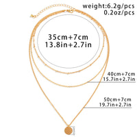 Thumbnail for Trendy Layered Round Disk Pendant Cable Chain Necklace Set - ArtGalleryZen