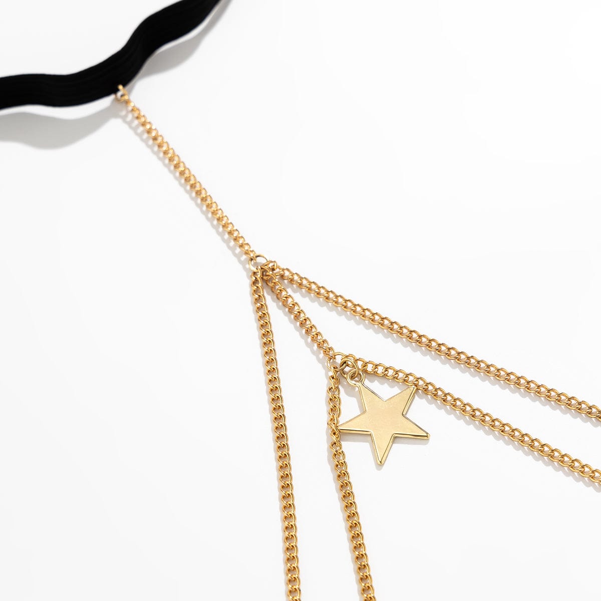 Trendy Layered Star Charm Elastic Thigh Leg Chain - ArtGalleryZen