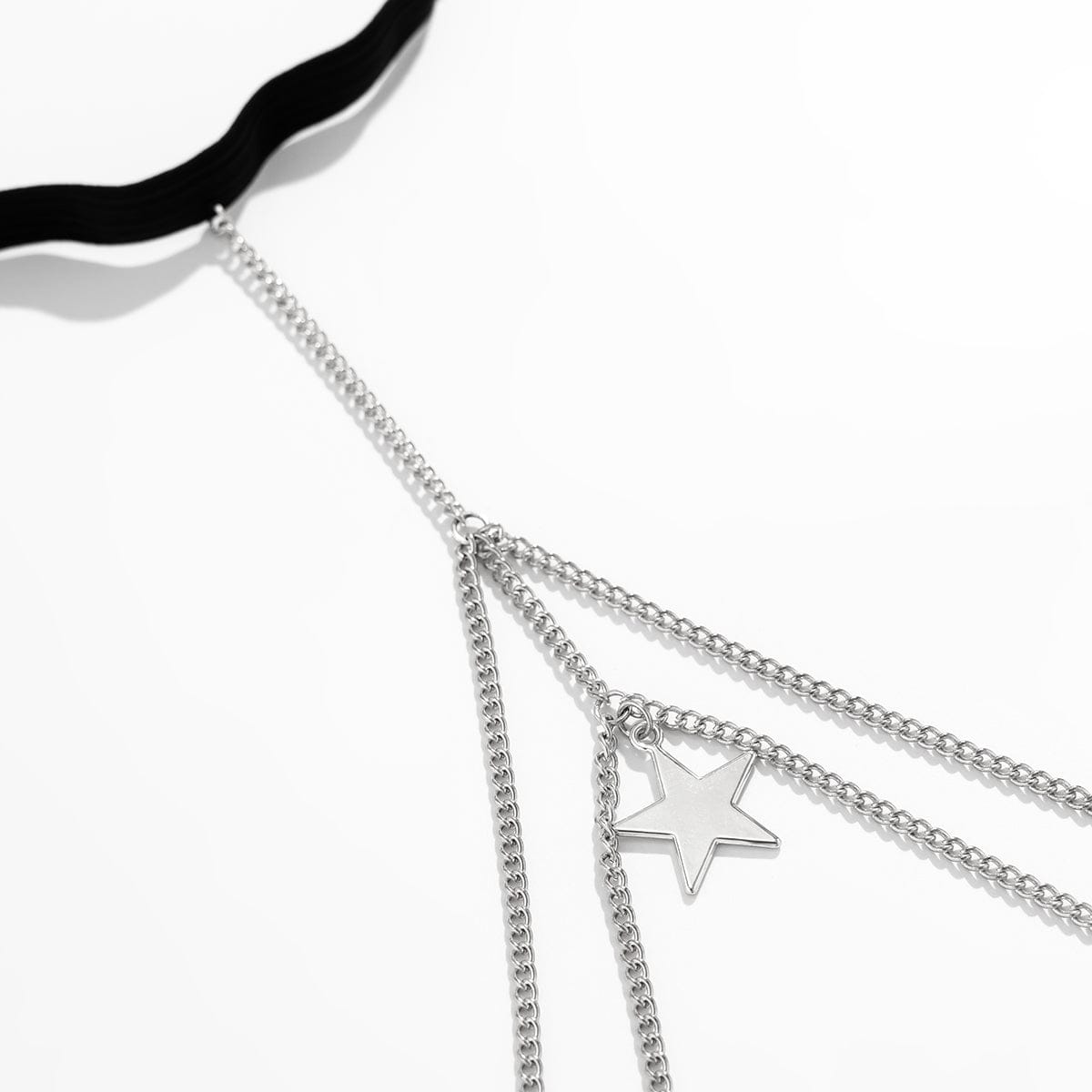 Trendy Layered Star Charm Elastic Thigh Leg Chain - ArtGalleryZen