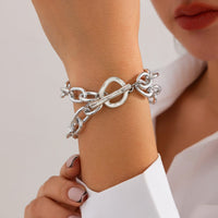 Thumbnail for Trendy Layered Toggle Clasp Chunky Cable Chain Bracelet