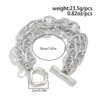 Thumbnail for Trendy Layered Toggle Clasp Chunky Cable Chain Bracelet