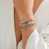 Thumbnail for Trendy Layered Toggle Clasp Star Pendant Tassel Bracelet Set - ArtGalleryZen