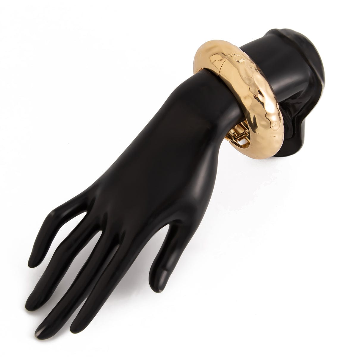 Trendy Metallic Textured Bangle Bracelet - ArtGalleryZen