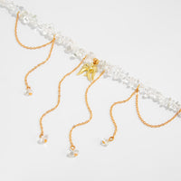 Thumbnail for Trendy Peace Dove Pendant Clear Turquoise Beaded Tassel Necklace - ArtGalleryZen